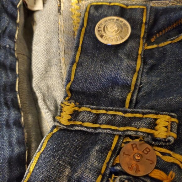 TRUE RELIGION BILLY SUPER T BOOTCUT Denim Jeans 30 X 33 Y2K Vintage - Picture 14 of 15